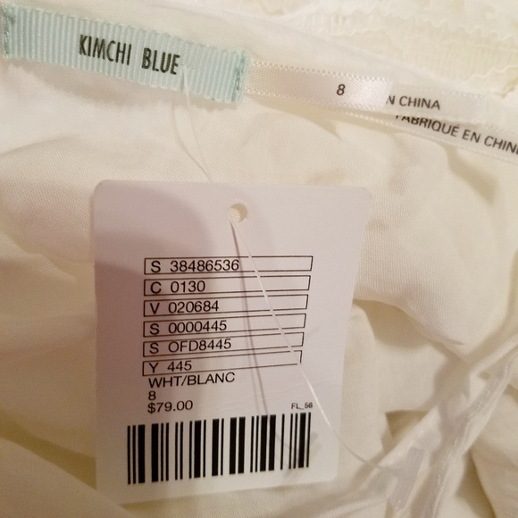 Kimchi Blue White Lacey Dress Strappy Back - Picture 7 of 8